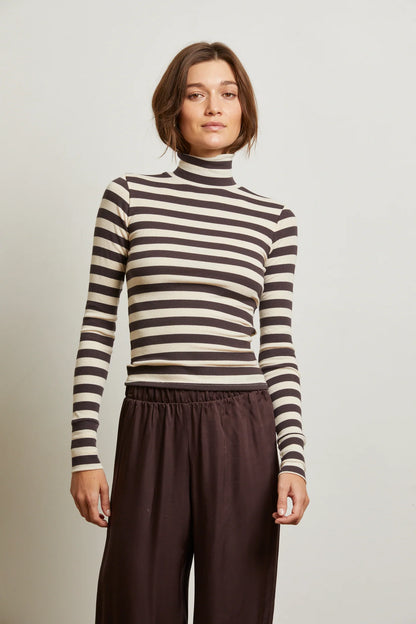 HAYDEN LUXE RIB STRIPE TURTLENECK