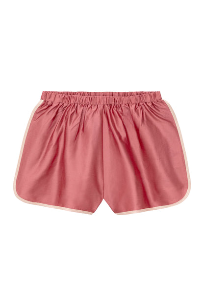 RHUBARB TAFFETA RACER STRIPE SHORT