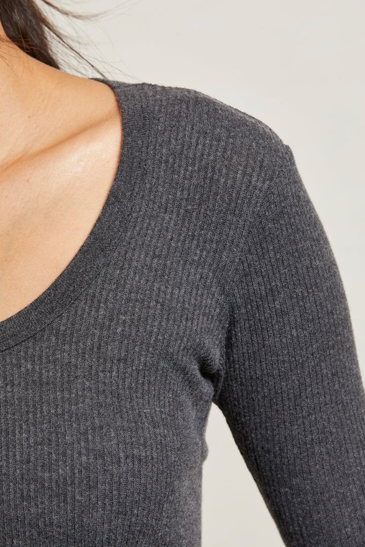 JOSIE SWEATER RIB U NECK