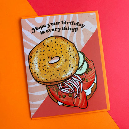 Everything Bagel Birthday Card