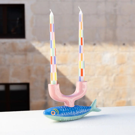 FISH CERAMIC CANDLE HOLDER