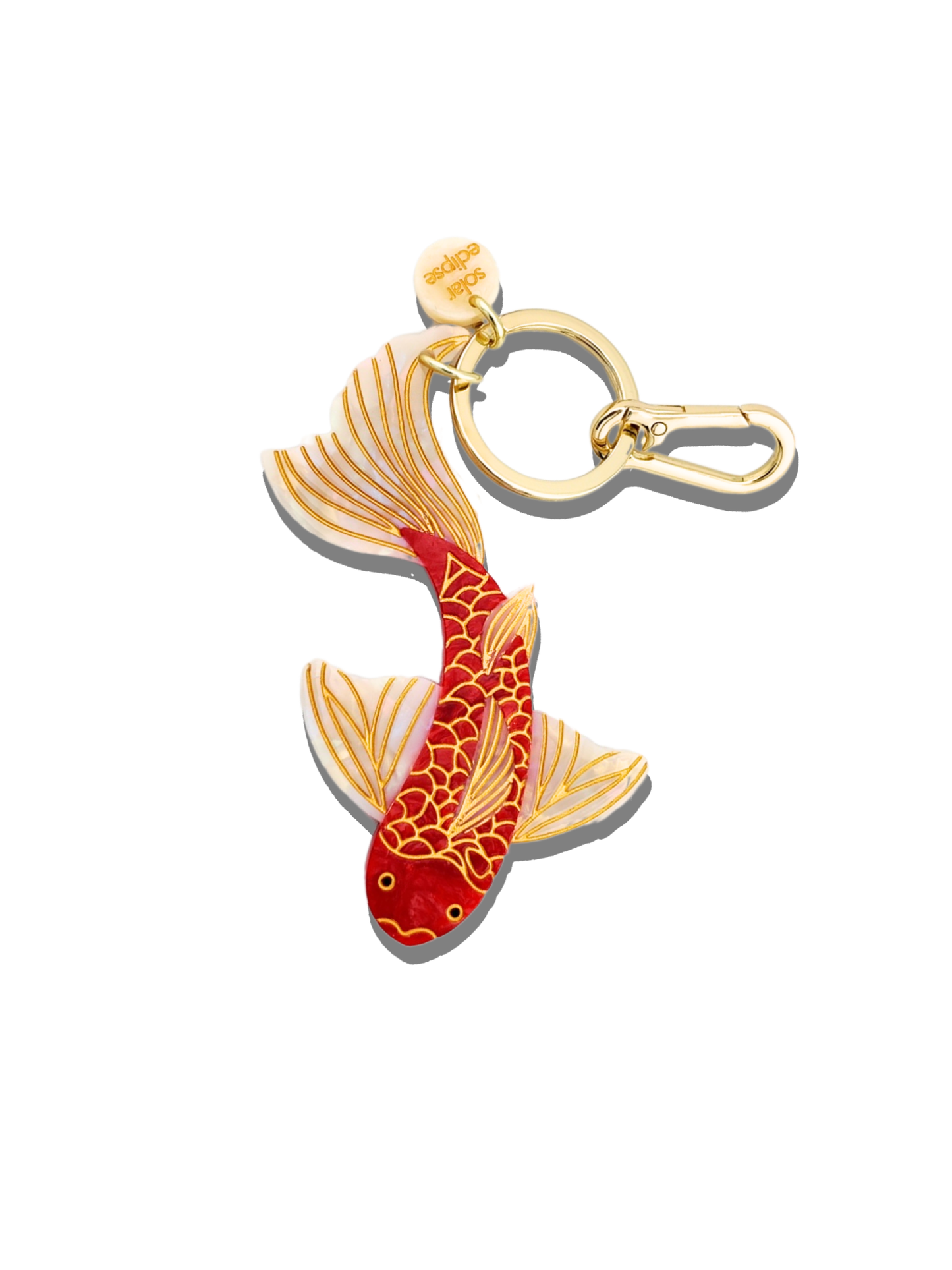 Hand-painted Koi Fish Bag Charm + Keychain