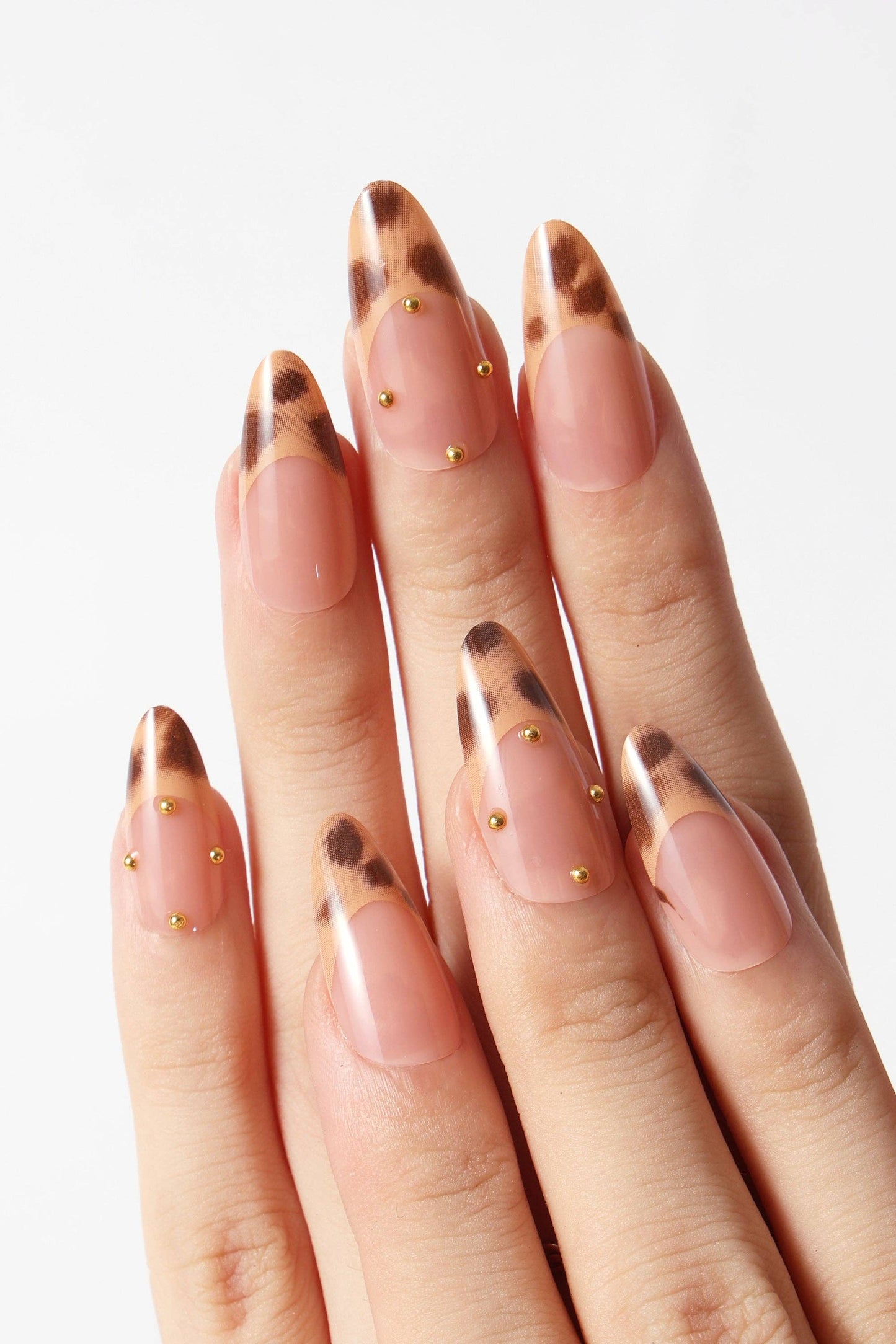 FRENCH LEOPARD PRESS ON NAILS