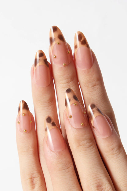 FRENCH LEOPARD PRESS ON NAILS