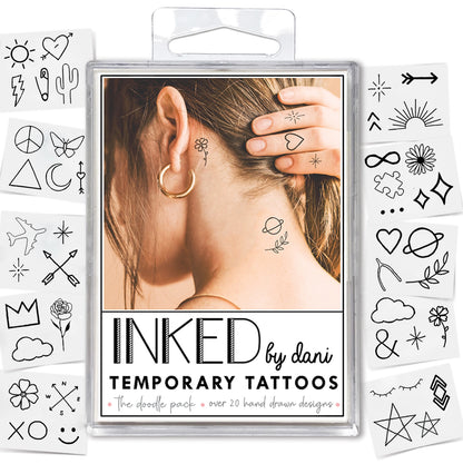 DOODLE TEMPORARY TATTOO PACK