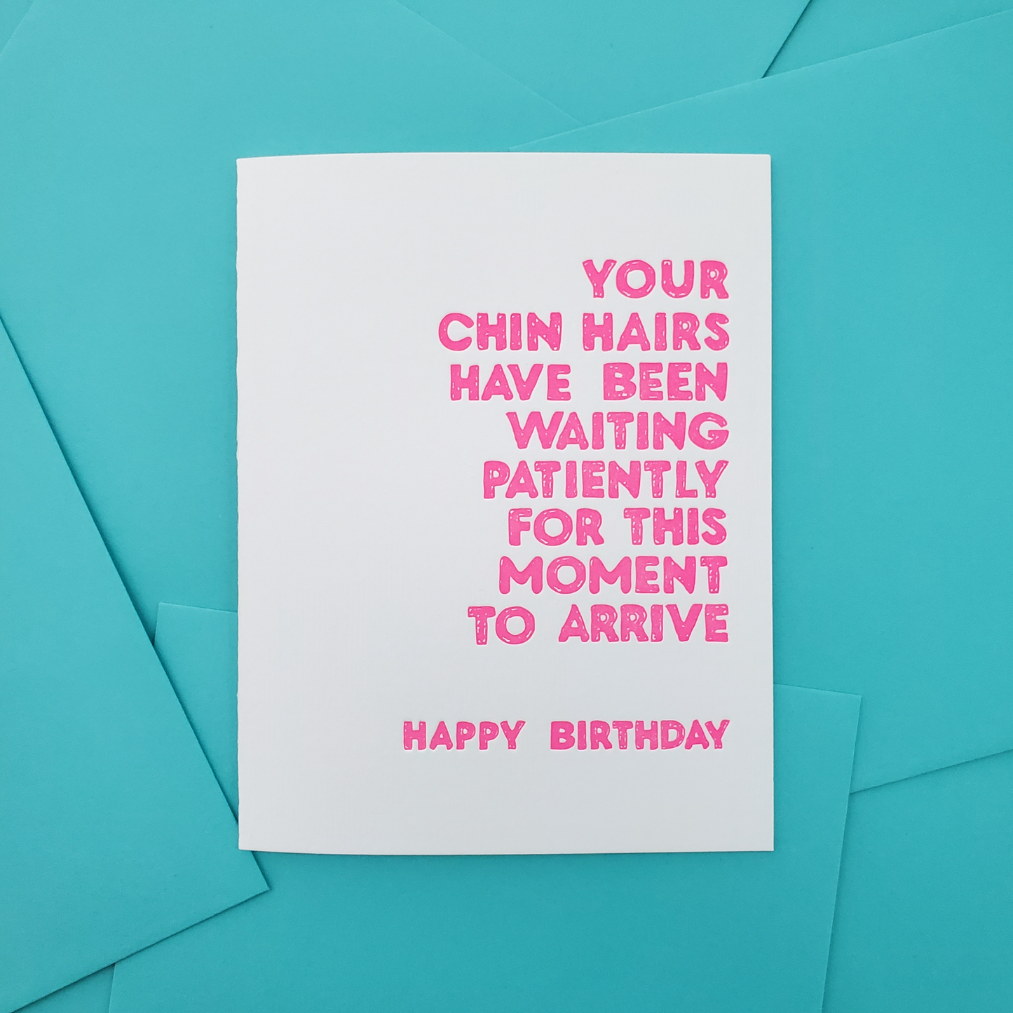 Chin Hairs birthday card