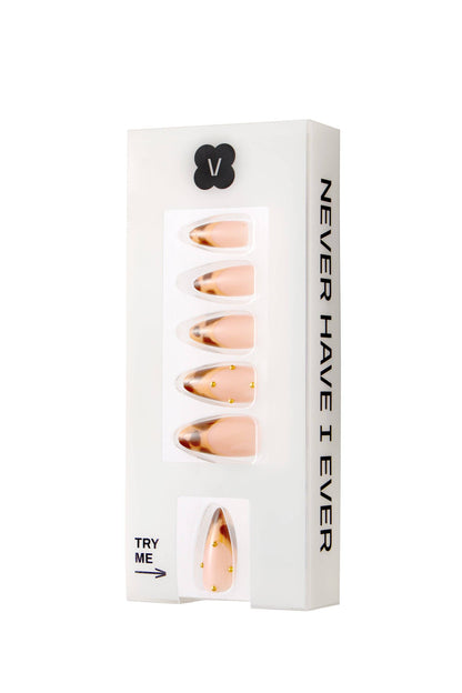 FRENCH LEOPARD PRESS ON NAILS
