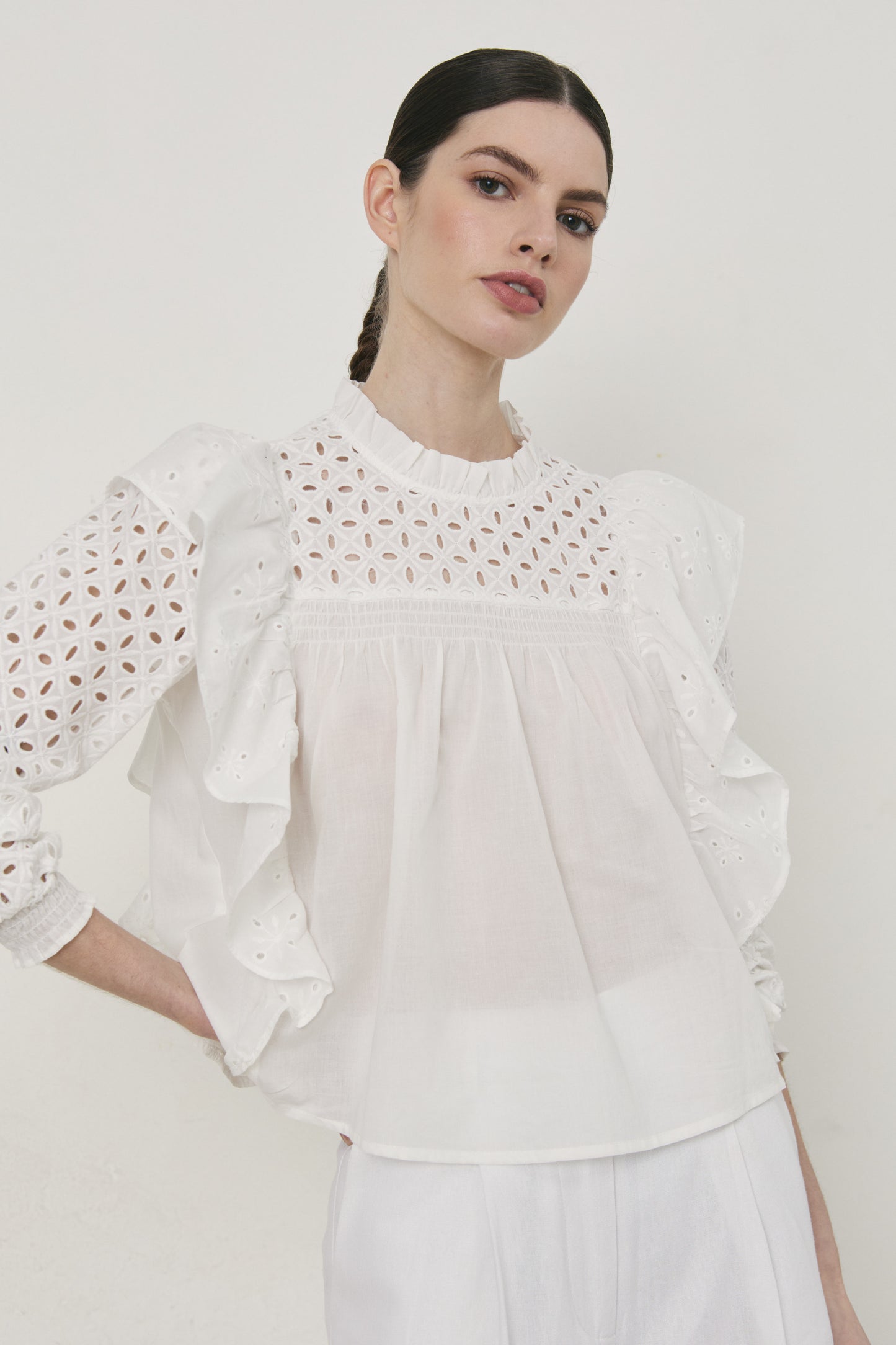 TIZIANO EYELET BLOUSE