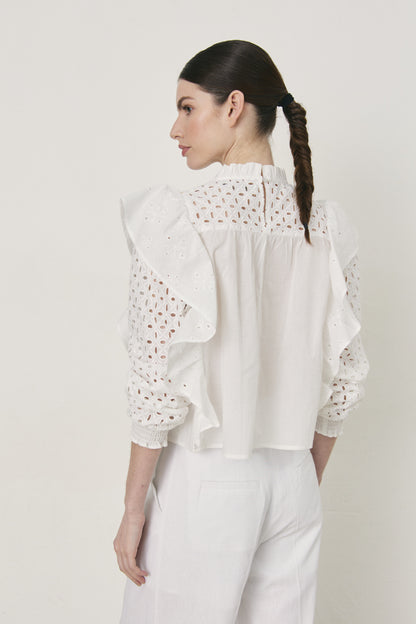 TIZIANO EYELET BLOUSE