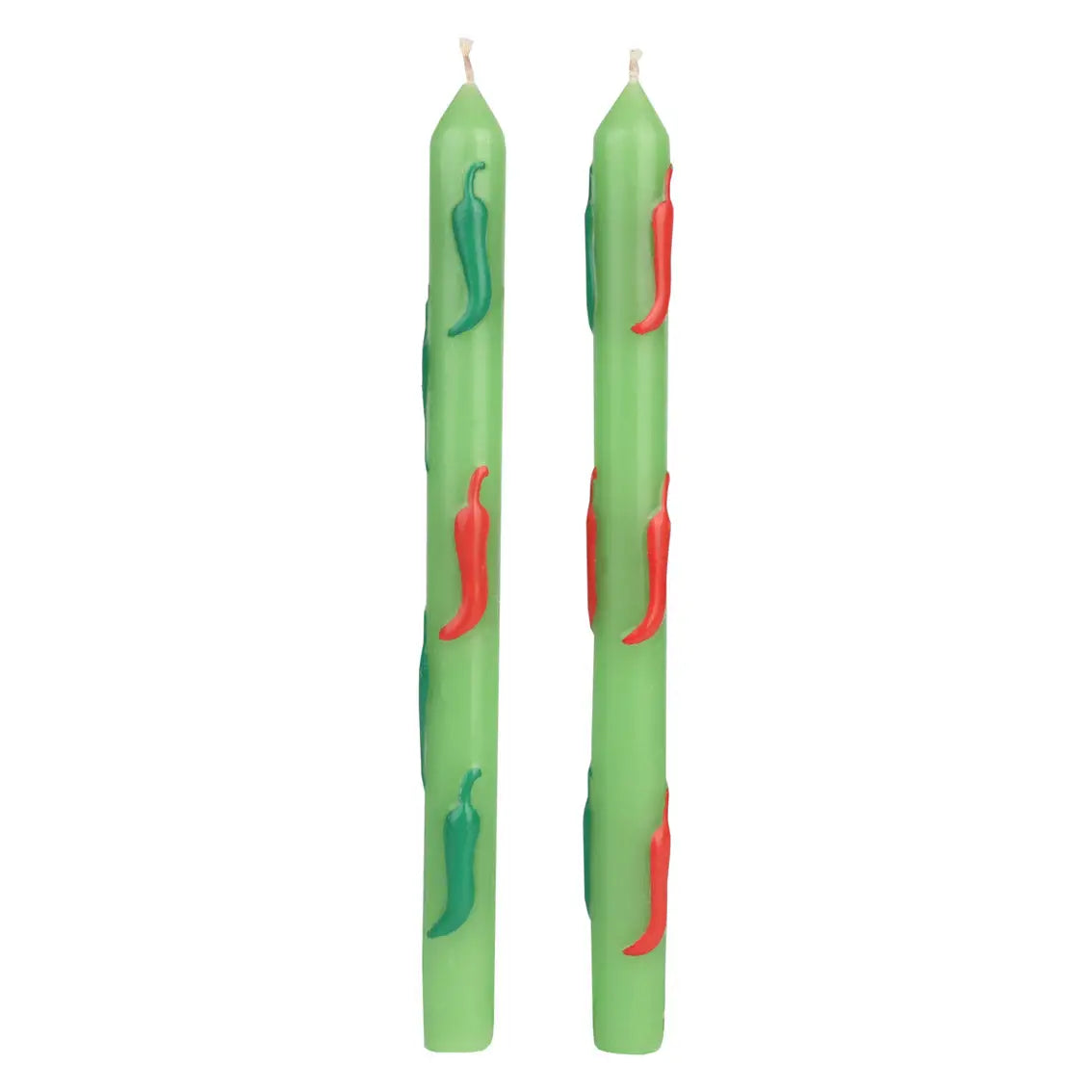 CHILI PEPPER TAPER STATEMENT CANDLE SET OF 2