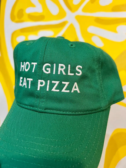 HOT GIRLS EAT PIZZA BASEBALL HAT