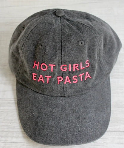 HOT GIRLS EAT PASTA BASEBALL HAT