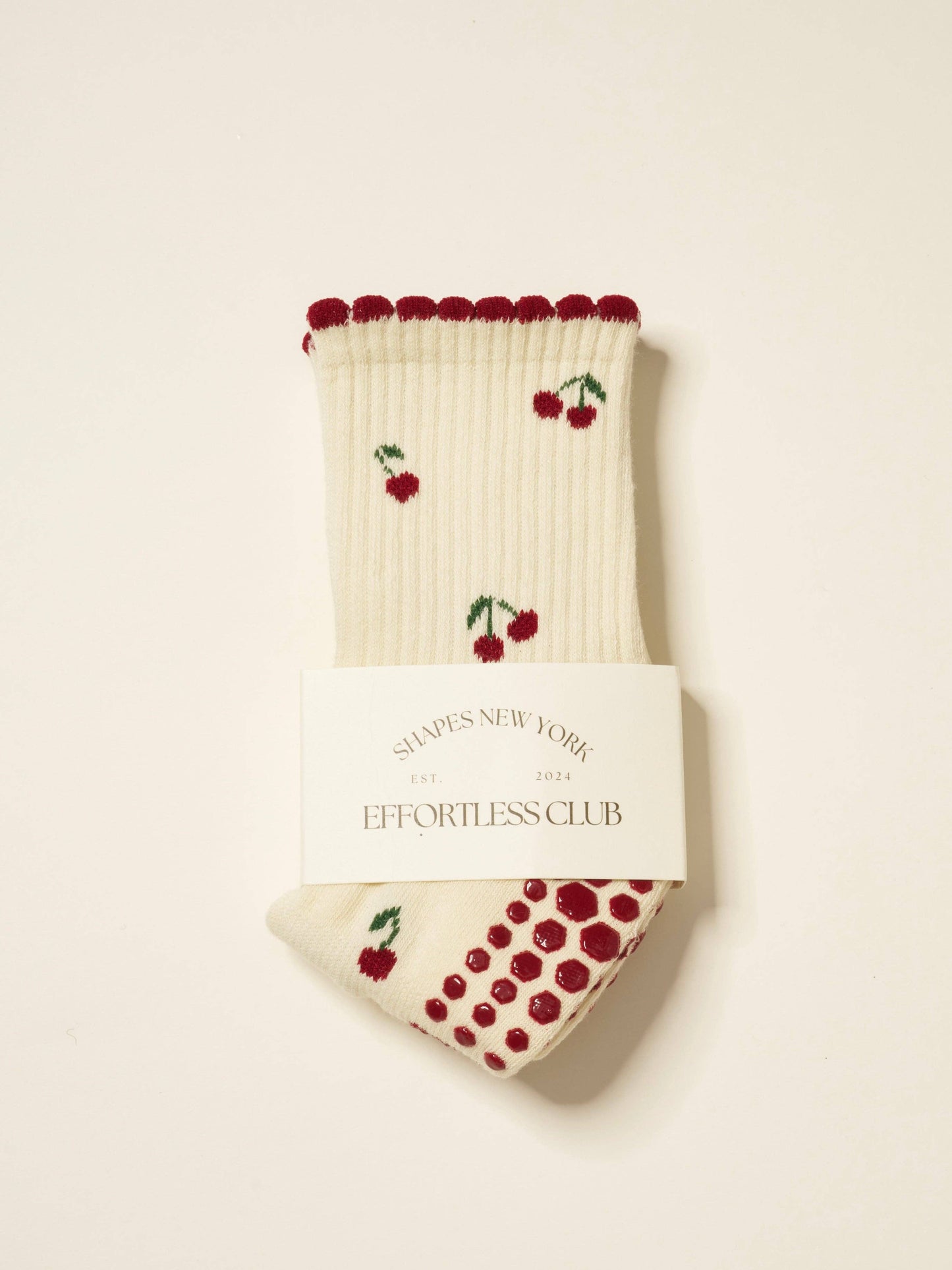 LITTLE CHERRY PILATES GRIP SOCKS