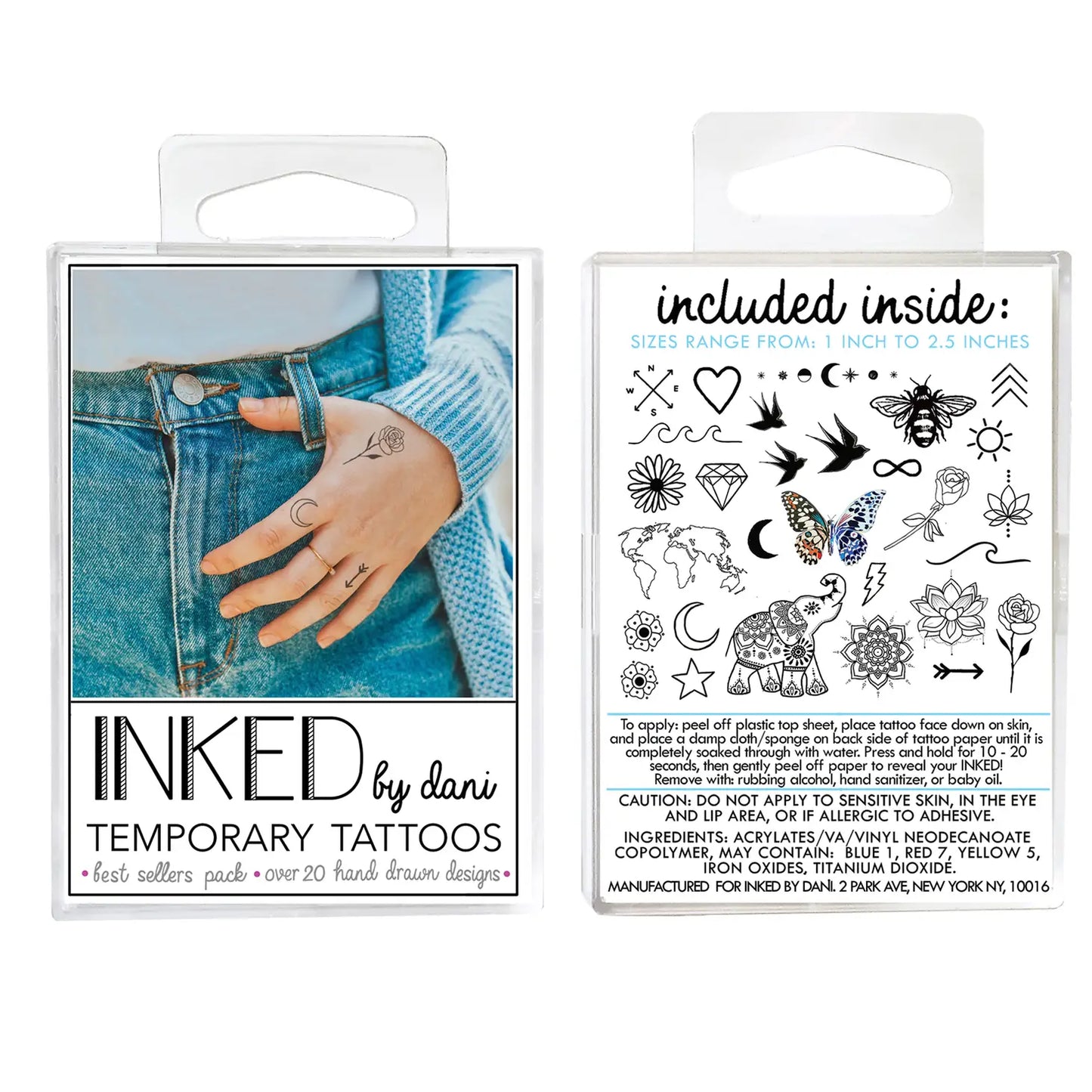 BEST SELLERS TEMPORARY TATTOO PACK