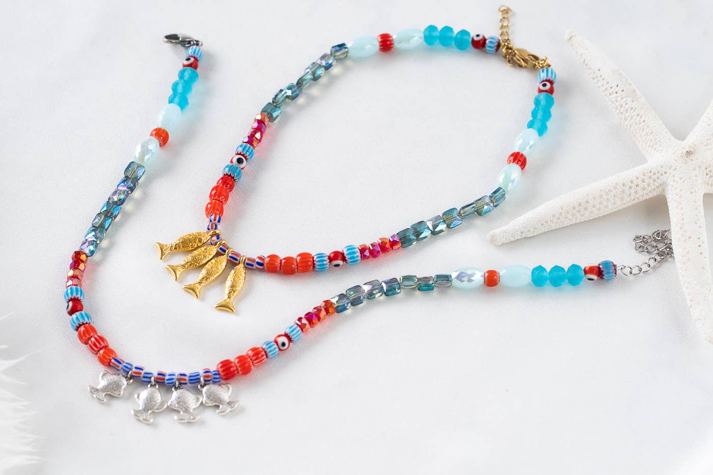 FISH BEADED NECKLACE