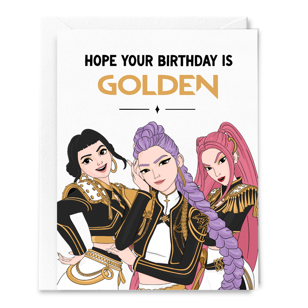HOPE YOUR BIRTHDAY IS GOLDEN K-POP CARD