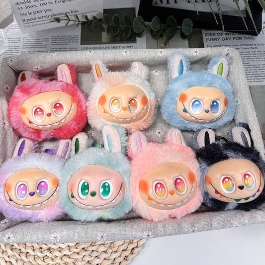LABUBU TIE DYE PLUSH KEYCHAIN