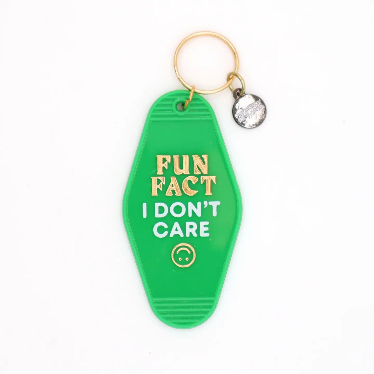 FUN FACT I DON'T CARE KEYCHAIN