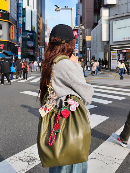 Hand-painted Leopard Bag Charm + Keychain