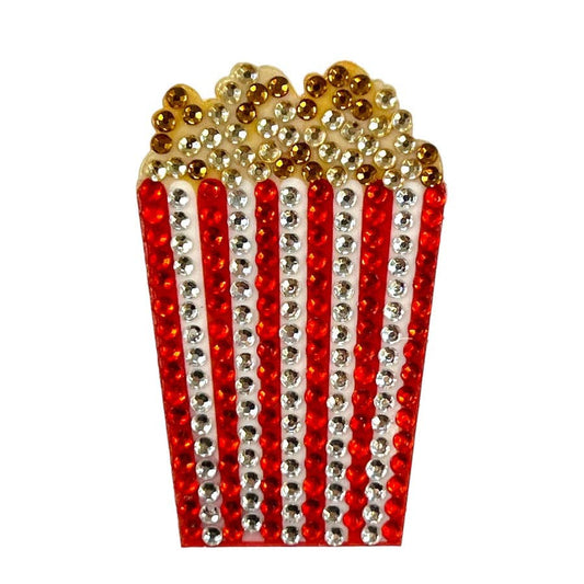 Popcorn Bucket 2" Rhinestone Sticker