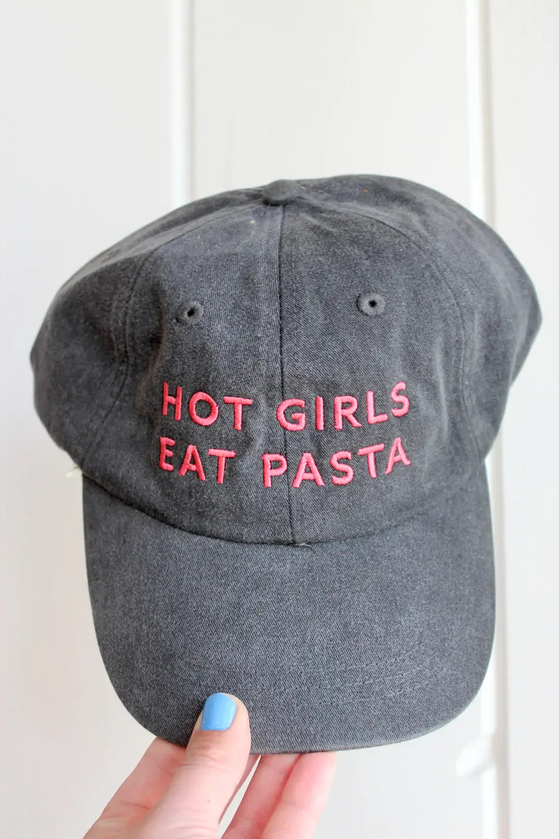 HOT GIRLS EAT PASTA BASEBALL HAT