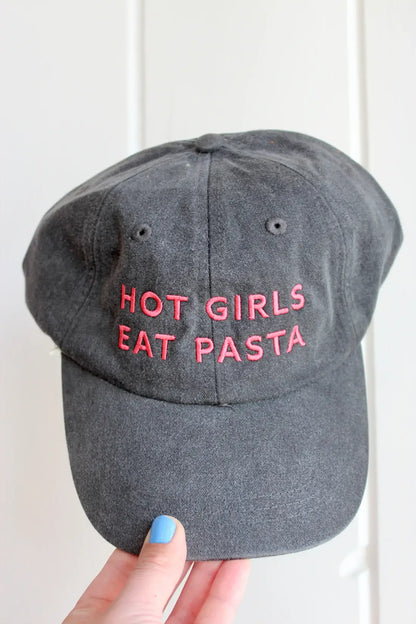 HOT GIRLS EAT PASTA BASEBALL HAT