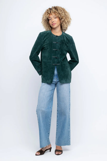 SUEDE FROG CLOSURE JACKET