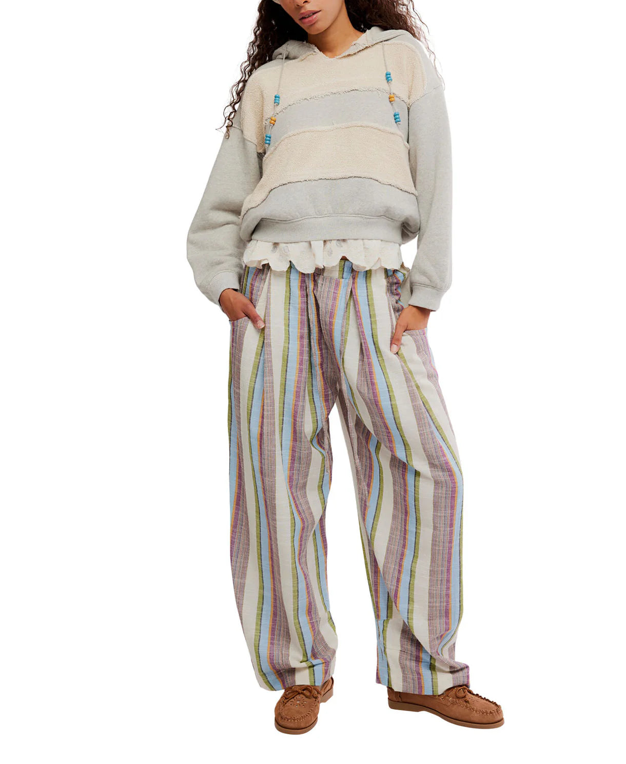 CHAMBERS LAID BACK STRIPE LINEN PANT