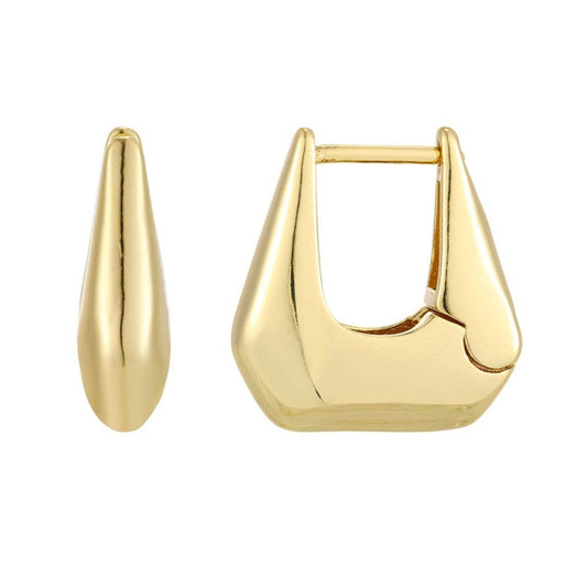 Purse Hoop Earrings 14k Gold Plated Nouveau