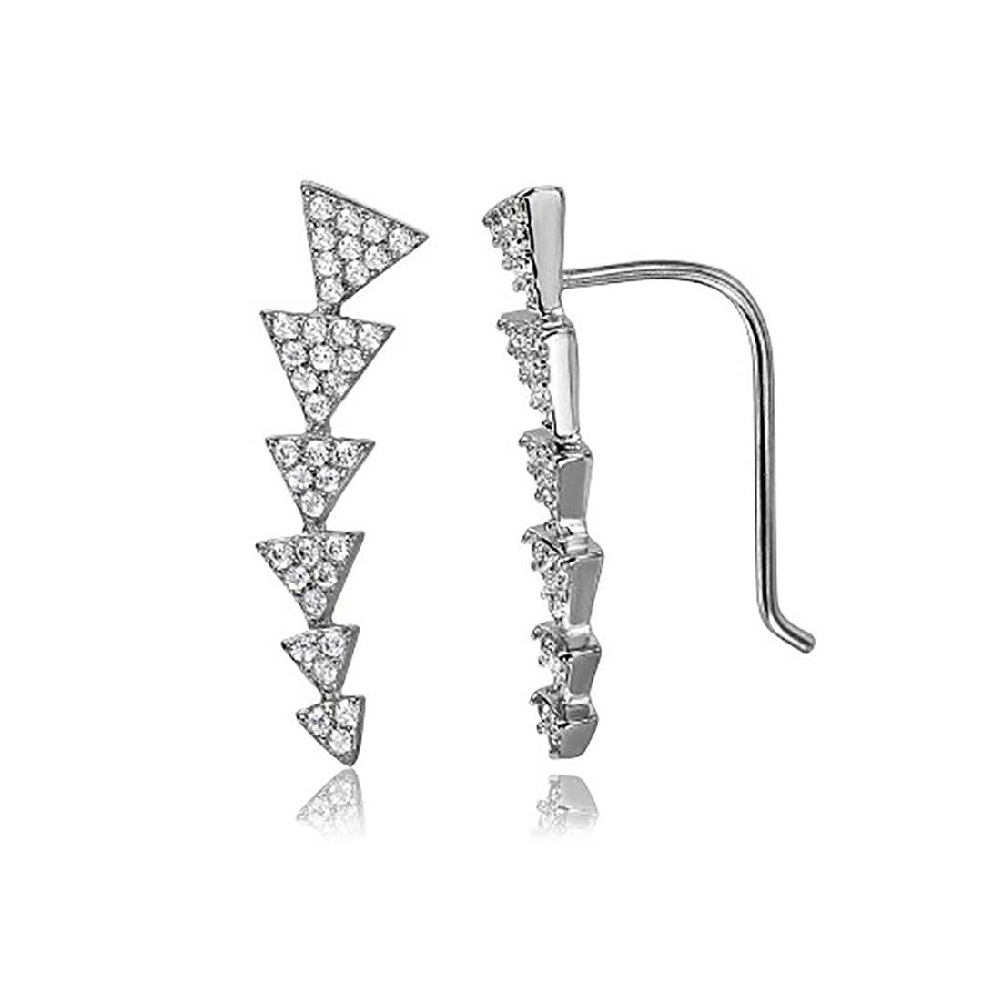 Arrow Climber Earrings silver gold