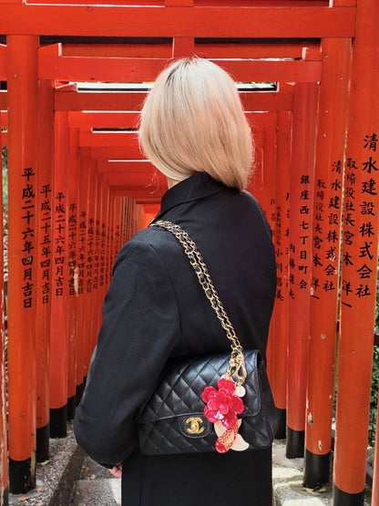Hand-painted Koi Fish Bag Charm + Keychain