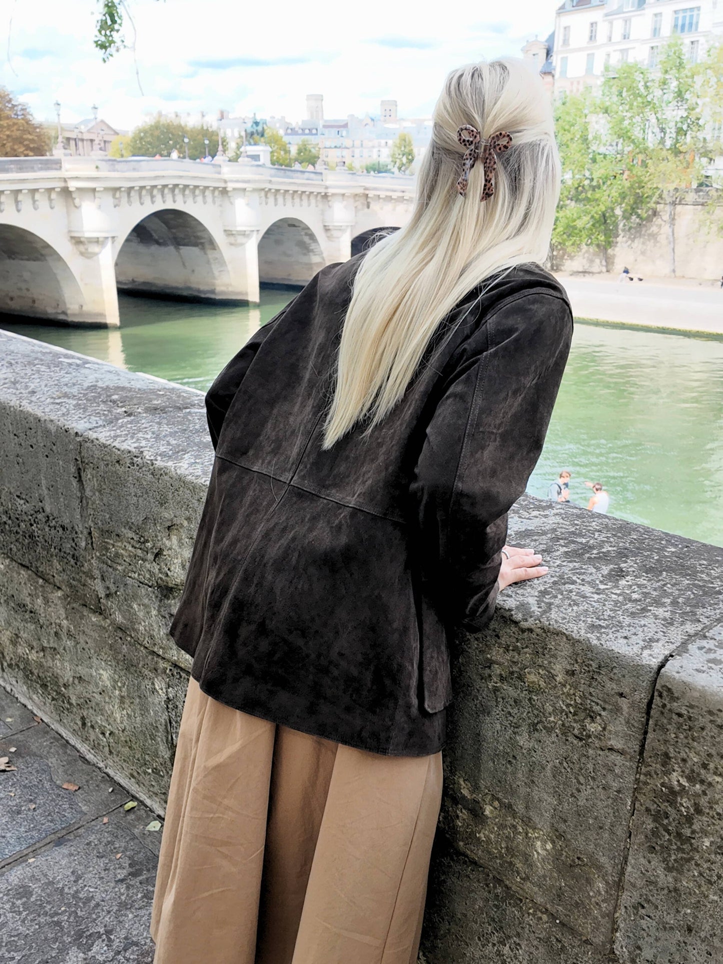 Hand-painted Coquette Bow Claw Hair Clip