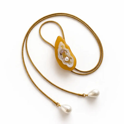 Oyster Bolo Necklace