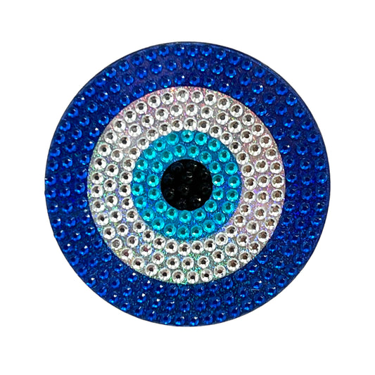 Blue Evil Eye Rhinestone  2" Sticker