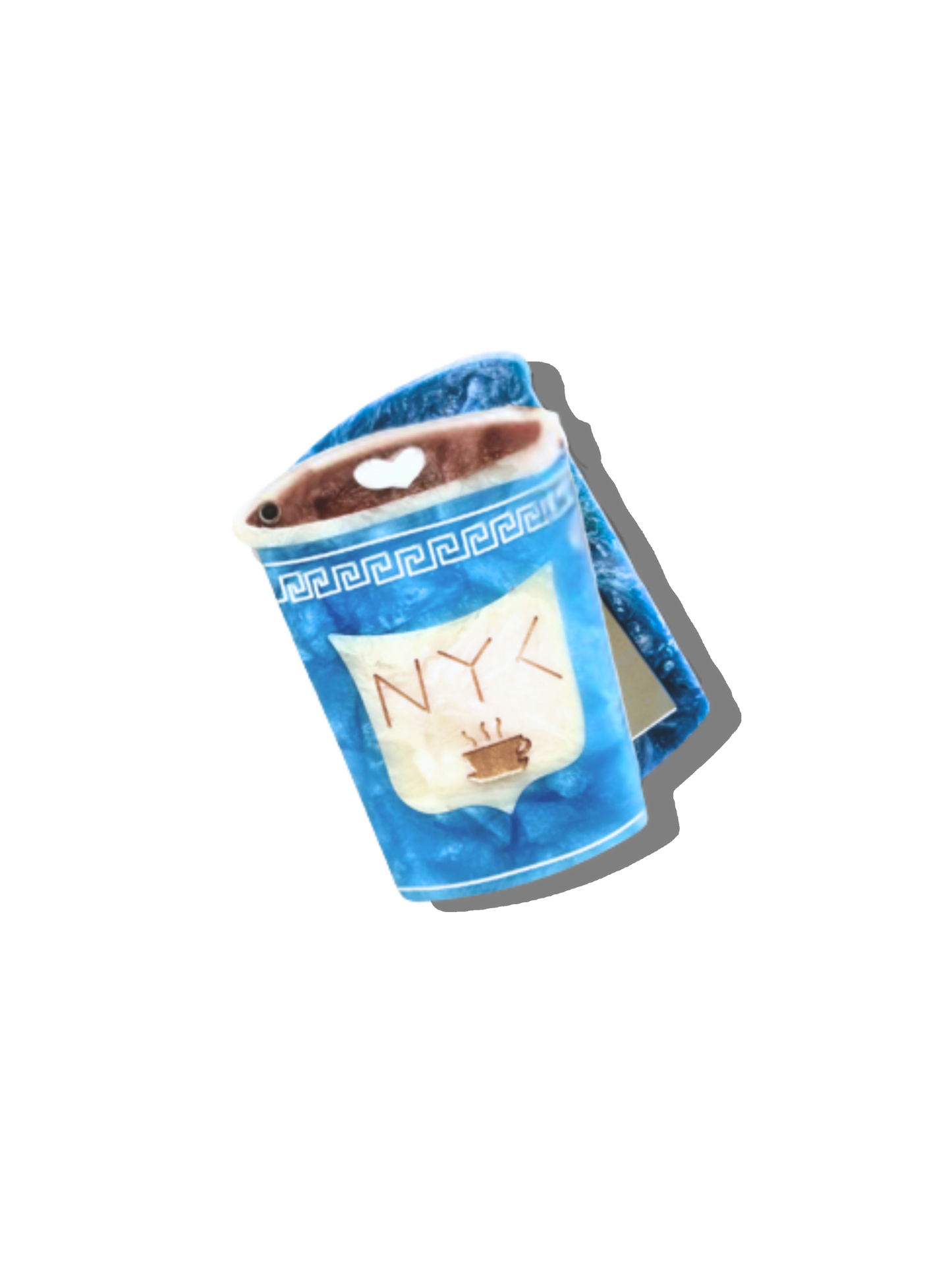 Hand-painted NYC Coffee Cup Compact Mirror