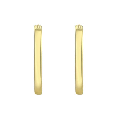 Rectangle Hoop Earrings 14k Gold Plated