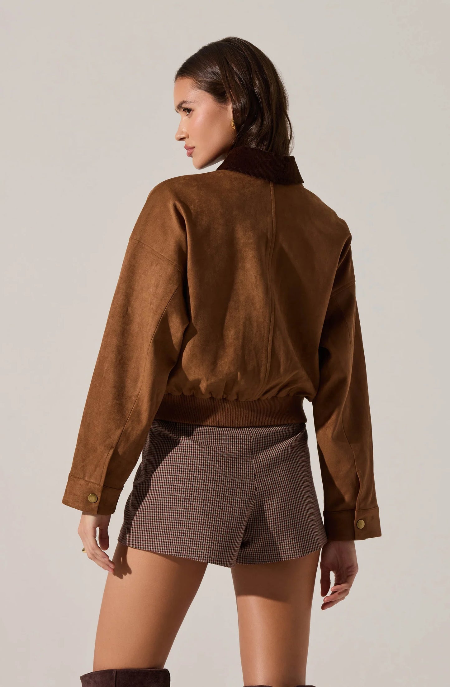 SORIN FAUX SUEDE BOMBER
