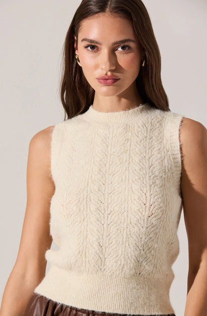 PERNILLE CABLE KNIT SWEATER TANK