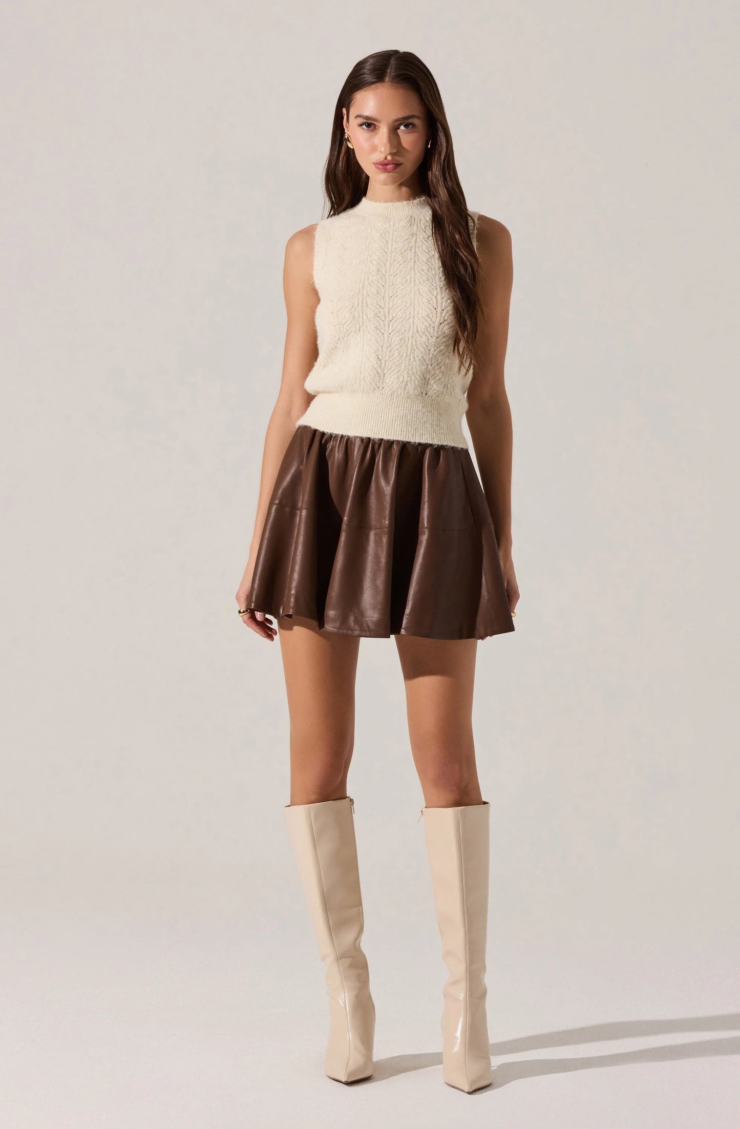 PERNILLE CABLE KNIT SWEATER TANK