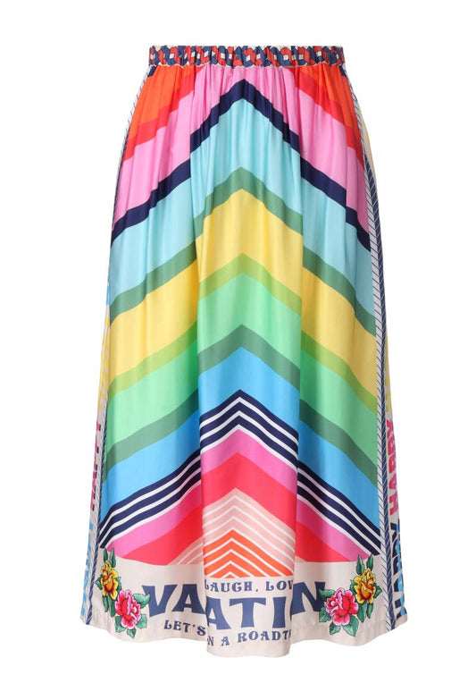 VACTION ALEXA PRINTED MIDI SKIRT