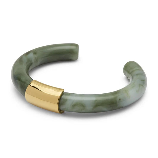JADE RESIN GOLD CENTER CUFF