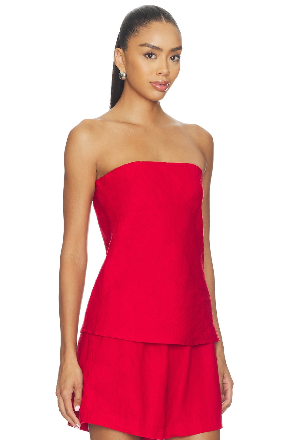 BELLPEPPER LINEN TUBE TOP