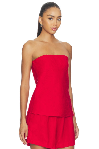 BELLPEPPER LINEN TUBE TOP