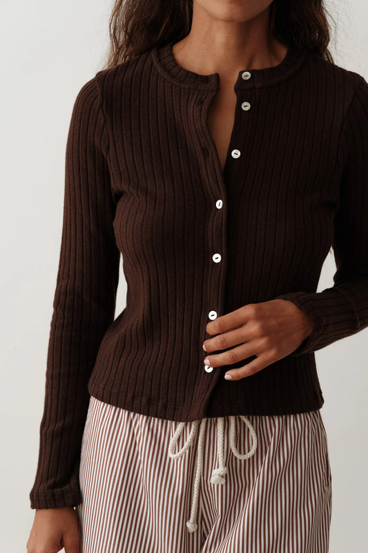 THE SWEATER RIB CARDI