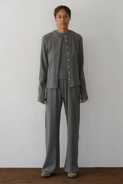 SWEATER RIB SIMPLE PANT