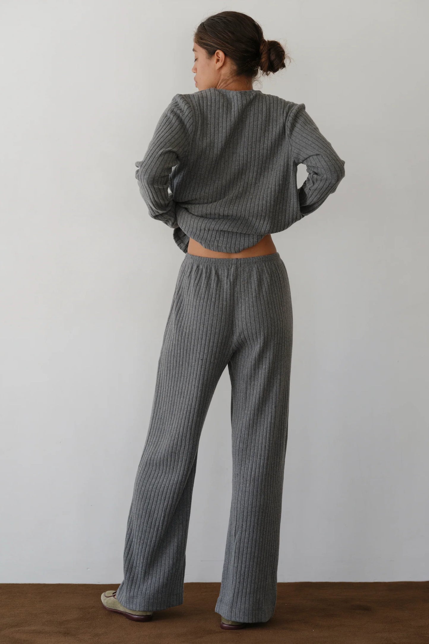 SWEATER RIB SIMPLE PANT