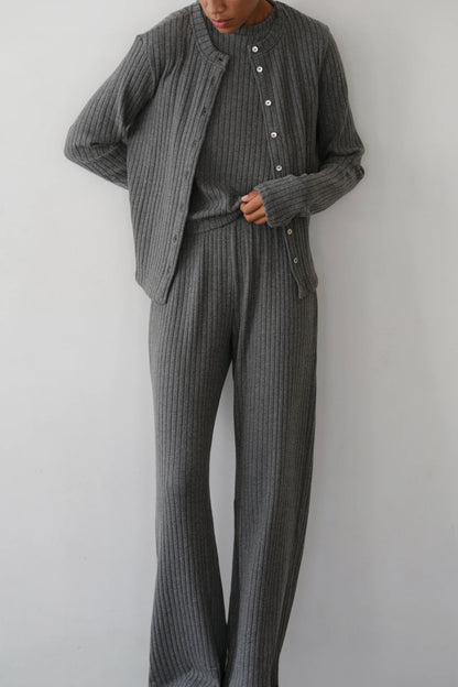 SWEATER RIB SIMPLE PANT