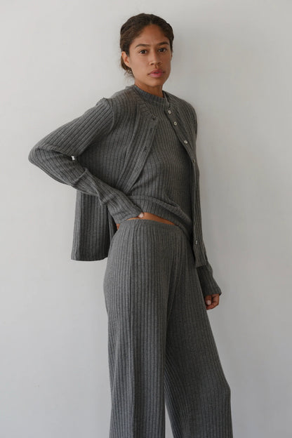 SWEATER RIB SIMPLE PANT