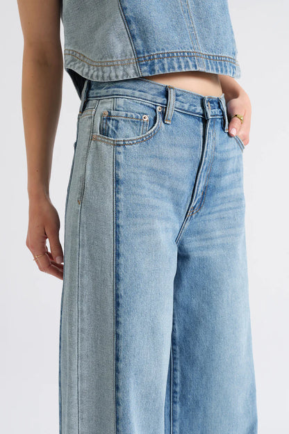 THE WANDERER MID RISE DENIM PALAZZO