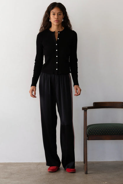 THE SILK STRIPE SIMPLE PANT